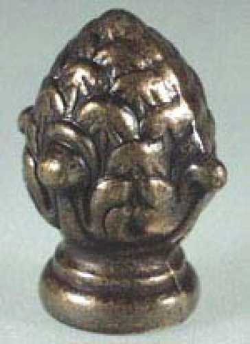 Final " Pineapple ",female thread M10x1,brass,brown,height ca. 36 mm,item number 2112401.