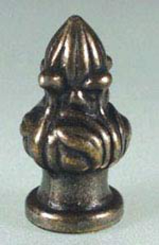 Final " Flower ",female thread M10x1,brass,brown,height ca. 36 mm,item number 2112301.