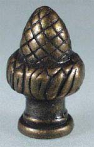 Final " Acorn ",female thread M10x1,brass,brown,height ca. 37 mm,item number 2112501.