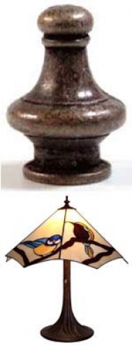 Endknopf " Pagode ",gross,Innengewinde M10x1,Messing,brüniert,Höhe ca. 31 mm,Artikelnummer 2112201.