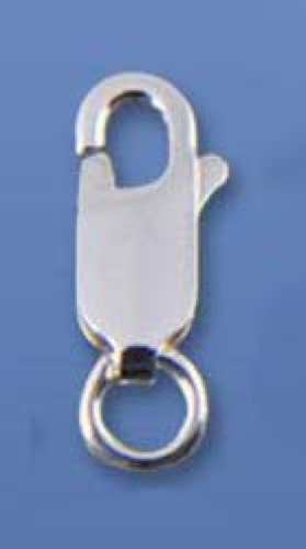 Closure,lobster claw clasp,CHR,length ca. 11 mm,with open ring,925 Sterling Silver,item number 3564.