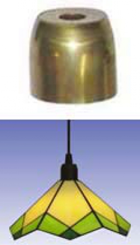 Socket cover,brass,for E14-socket,height ca. 30 mm,item number 2020105.
