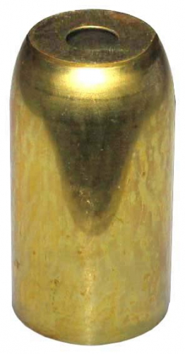 Socket cover,brass,for E14-socket,height ca. 50 mm,item number 2020105-50.