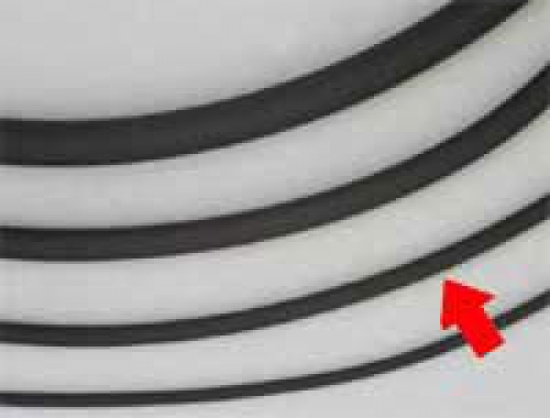 Kautschukband,schwarz,Länge ca. 10 m,Durchmesser ca. 2 mm,1 Stück,Artikelnummer 3282A.