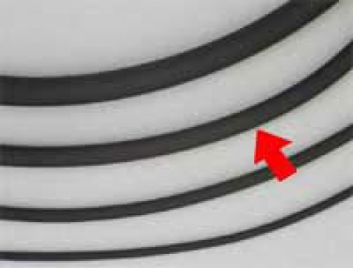Kautschukband,schwarz,Länge ca. 10 m,Durchmesser ca. 3 mm,1 Stück,Artikelnummer 3284A.