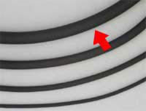 Kautschukband,schwarz,Länge ca. 10 m,Durchmesser ca. 4 mm,1 Stück,Artikelnummer 3285A.