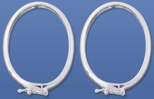 Closures,scarf holders,oval,diameter ca. 26 x 20 mm,925 Sterling Silver,2 pieces,item number 3597L-2.
