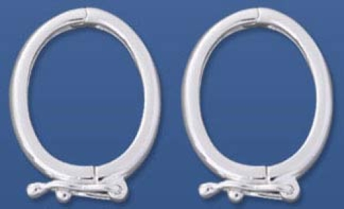 Closures,scarf holders,oval,diameter ca. 17 x 13 mm,925 Sterling Silver,2 pieces,item number 3597M-2.