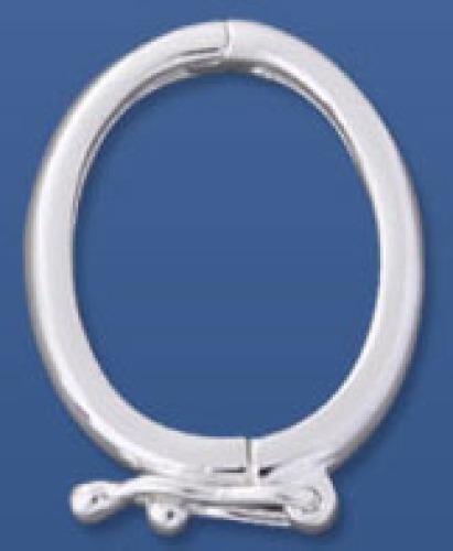 Closure,scarf holder,oval,diameter ca. 17 x 13 mm,925 Sterling Silver,item number 3597M.