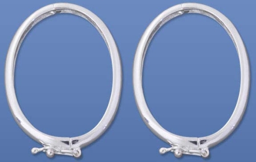 Closures,scarf holders,oval,diameter ca. 32 x 24 mm,925 Sterling Silver,2 pieces,item number 3597X.-2.