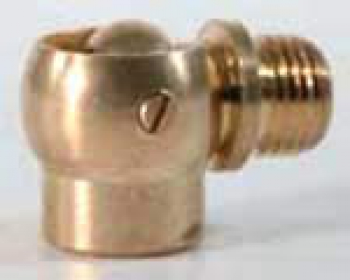 Swivel with thumb screw,brass,thread M10x1,item number 2426000.