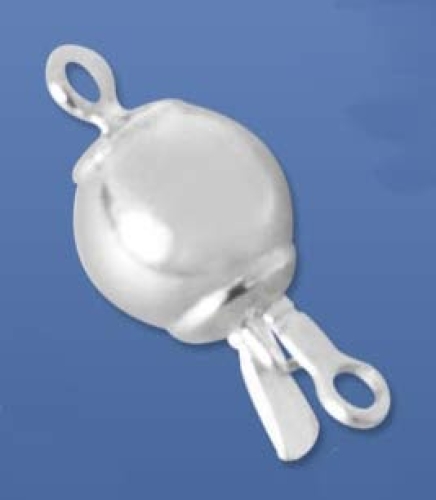 Closure,round bead lock,diameter ca. 8 mm,925 Sterling Silver,item number 3514C.