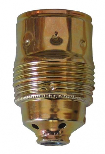 Socket,E27,brass,max. 75 Watt,item number 2019500.