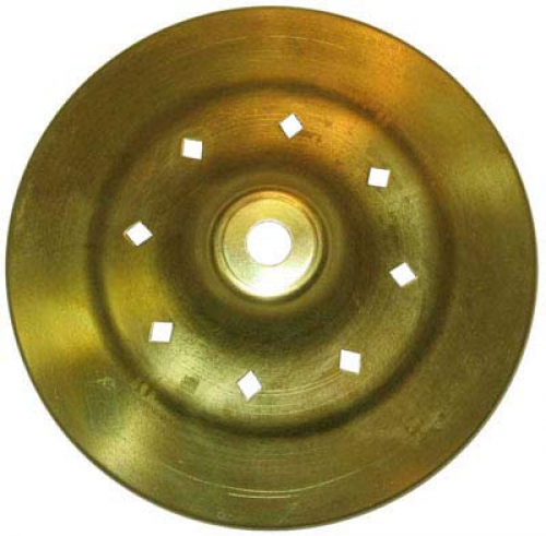 Lamp cap,round,brass,with rhombus holes,diameter ca. 13 cm,item number 2214400.