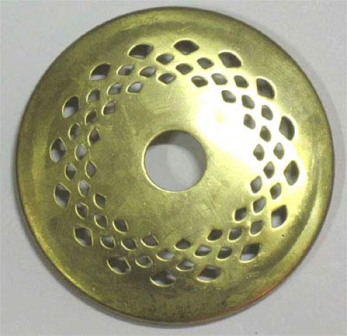 Lampenkappe,rund,Messing,perforiert,Durchmesser ca. 6,3 cm,Artikelnummer 2215200.
