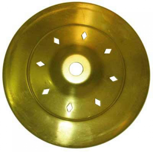Lamp cap,round,brass,with rhombus holes,diameter ca. 11,6 cm,item number 2214200.