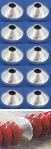 Linsen,hoch,Ø ca. 6 mm,925er Sterling Silber,10 Stücke,Artikelnummer 3746D-10.