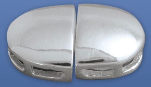 Magnetic lock,oval,width ca. 9 mm,length ca. 16 mm,925 Sterling Silver,item number 3498.