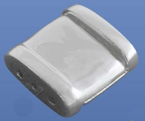 Magnetic lock " Carrée ",ca. 12 x 12 mm,3-row,925 Sterling Silver,item number 3508C.