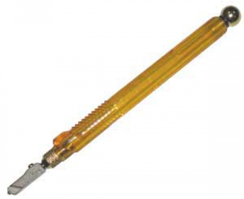Glass cutter Nikken NC-X02,for 6 - 12 mm glass,small cutting head,exchangeable,plastic grip,with tank for cutter fluid,item number 3118110.