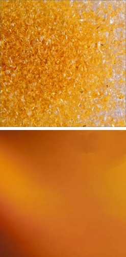 Oceanside Glass,frit,medium,System 96,COE 96,transparent,medium amber,code 1108,ca. 100 g,item number 9670312.