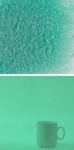 Oceanside Glass,frit,fine,System 96,COE 96,transparent,teal green,code 5232,ca. 100 g,item number 9671611.