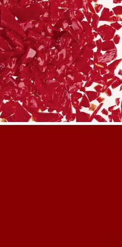 Oceanside Glass,frit,coarse,System 96,COE 96,opalescent,red,code 2502,ca. 100 g,item number 9677113.