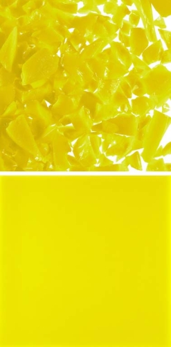 Oceanside Glass,frit,coarse,System 96,COE 96,opalescent,yellow,code 2602,ca. 100 g,item number 9677213.