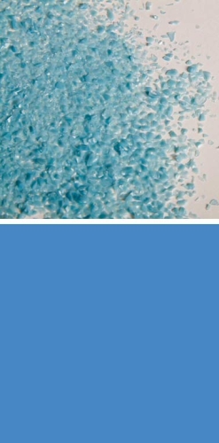Oceanside Glass,frit,medium,System 96,COE 96,opalescent,turquoise blue,code 2334,ca. 100 g,item number 9678412.