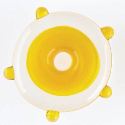Oceanside glass rod,System 96,COE 96,semi opalescent,yellow,Code 1611,diameter ca. 4 - 6 mm,length ca. 48 cm,item number 9641200.