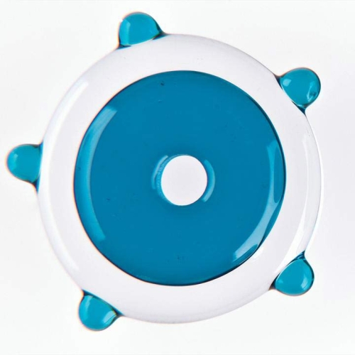 Oceanside glass rod,System 96,COE 96,transparent,deep aquamarine,code 5333,diameter ca. 4 - 6 mm,length ca. 48 cm,item number 9640800.