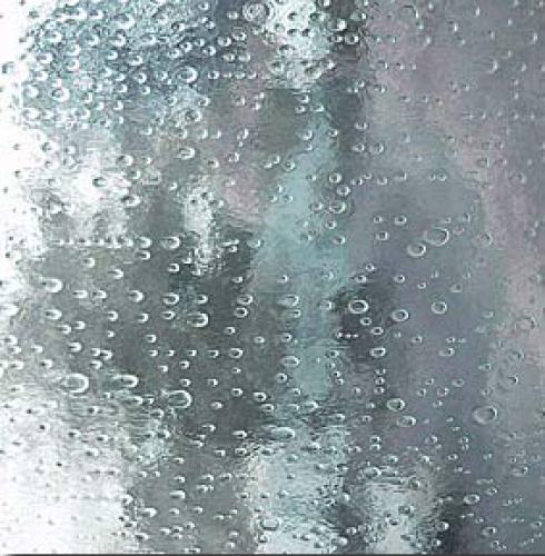 Oceanside Glass,COE 96,Sp 100 RW F,cathedral,clear,rain water,ca. 15 x 15 cm,item number 9700034-15.