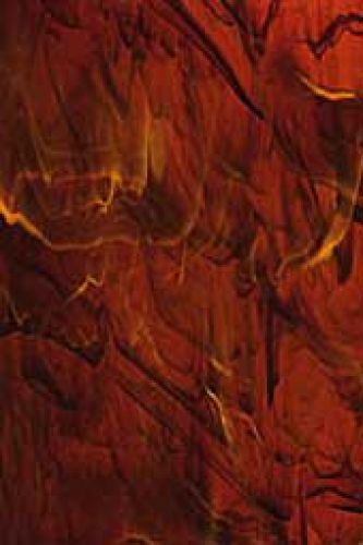 Oceanside Glass,COE 96,Sp 319-6 F,translucent,dark amber,wispy,ca. 20 x 30 cm,item number 9700120.