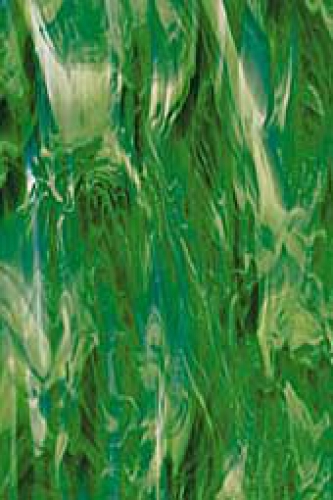 Oceanside Glass,AK 96,Sp 327-6 F,halbtransparent,dunkelgrün,weiss,ca. 20 x 30 cm,Artikelnummer 9700152.