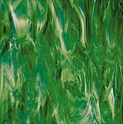 Oceanside Glass,COE 96,Sp 327-6 F,semi translucent,dark green,white,ca. 30 x 30 cm,item number 9700152-30.