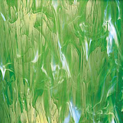 Oceanside Glass,COE 96,Sp 329-1 F,translucent,pale green,wispy,ca. 15 x 15 cm,item number 9700154-15.