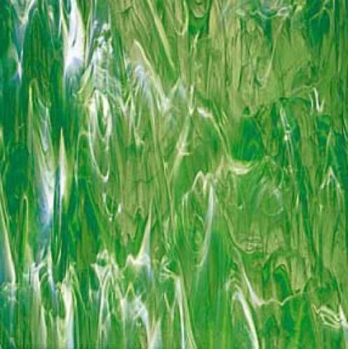 Oceanside Glass,COE 96,Sp 329-2 F,translucent,light green,wispy,ca. 15 x 15 cm,item number 9700156-15.