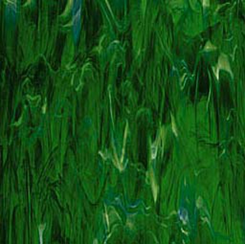 Oceanside Glass,COE 96,Sp 329-6 F,translucent,dark green,wispy,ca. 15 x 15 cm,item number 9700158-15.