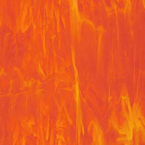 Oceanside Glass,COE 96,Sp 379-1 F,translucent,orange,wispy,ca. 30 x 30 cm,item number 9700298-30.