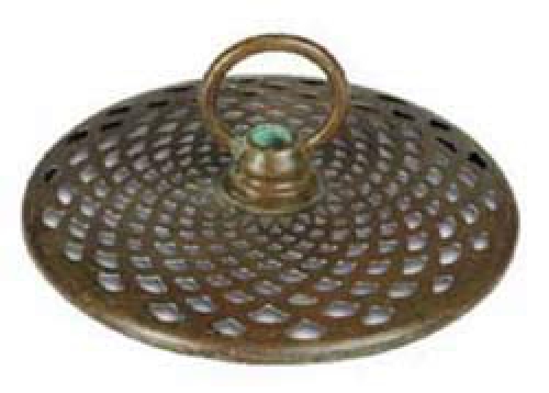 Odyssey lamp cap C3H,cast brass,green brown patinated,hanging cap,diameter ca. 3",item number 8910311.
