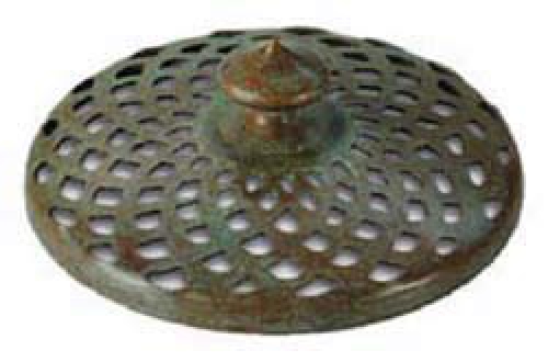 Odyssey lamp cap C3SF,cast brass,green brown patinated,slip fit cap,diameter ca. 3",item number 8910321.