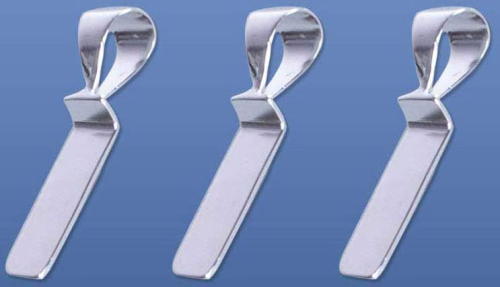 Ösen,Unnendurchmesser ca. 4,7 mm,mit Klebefläche,Länge ca. 25 mm,925er Sterling Silber,3 Stücke,Artikelnummer 3444B-3.