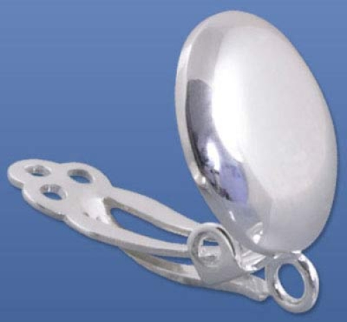 Ear clip,wavy,diameter ca. 14 mm,with closed ring,925 Sterling Silver,1 piece,item number 3720H.