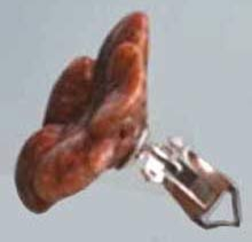 Ohrclips mit Klebefläche,mit Schale,Durchmesser ca. 10 mm,925er Sterling Silber,4 Stücke,Artikelnummer 3722E-4 (Anwendungsbeispiel).