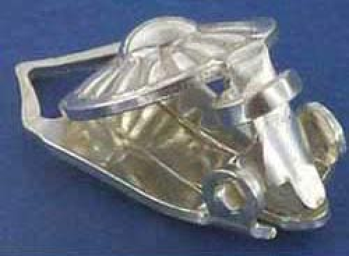 Ohrclips " Rosette ",Ø ca. 8,5 mm,mit Öse,925er Sterling Silber,4 Stücke