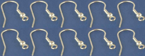 Ohrhaken,Fischhaken mit Öse,Kugel und Spirale,Länge ca. 19 mm,925er Sterling Silber,10 Stücke,Artikelnummer 3682S-010.