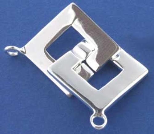 Square-lock,ca. 15 x 15 mm,925 Sterling Silver,1 pair,item number 3518.