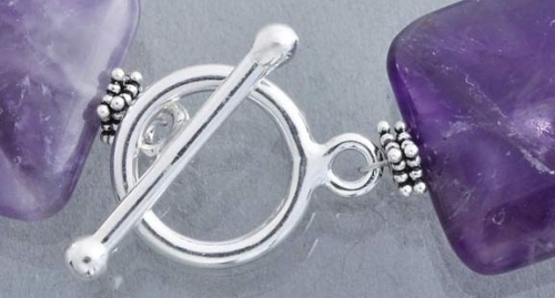 Closure,ring-bar-lock,diameter ca. 10 mm,length ca. 16 mm,925 Sterling Silver,item number 3513A (application example).