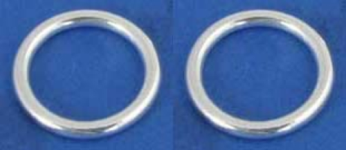 Ringe,geschlossen,925er Sterling Silber,Stärke ca. 2 mm,Ø ca. 12 mm,2 Stücke,Art.Nr. 3569H-2.