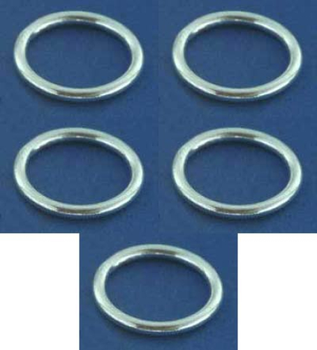 Ringe,geschlossen,925er Sterling Silber,Stärke ca. 1,5 mm,Ø ca. 14 mm,5 Stücke,Artikelnummer 3571J-5.